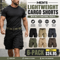 Men's Lightweight Cargo Shorts with Belt & Functional Pockets