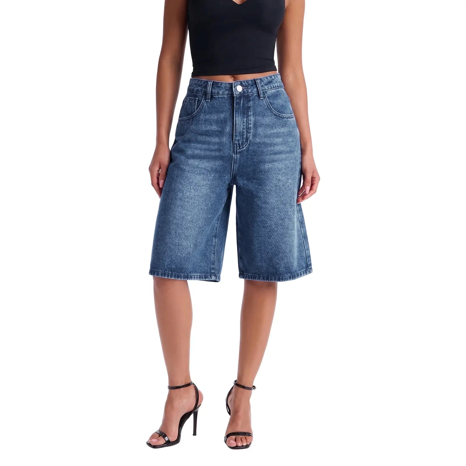 Women's Jorts Mid-Low Waisted Baggy Jeans