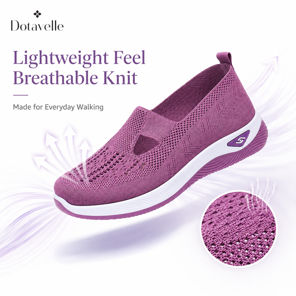 Dotavelle Women's Breathable Knit Arch Support Comfort Walking Shoes