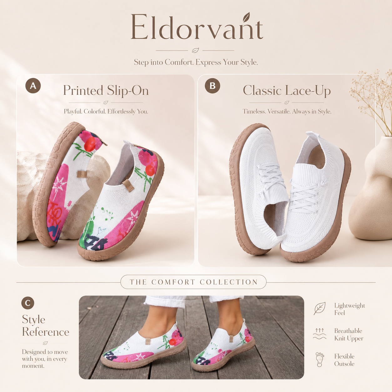 Breathable Comfort Walking Shoes