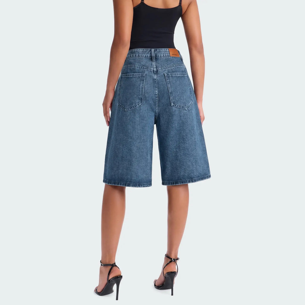 Women's Jorts Mid-Low Waisted Baggy Jeans