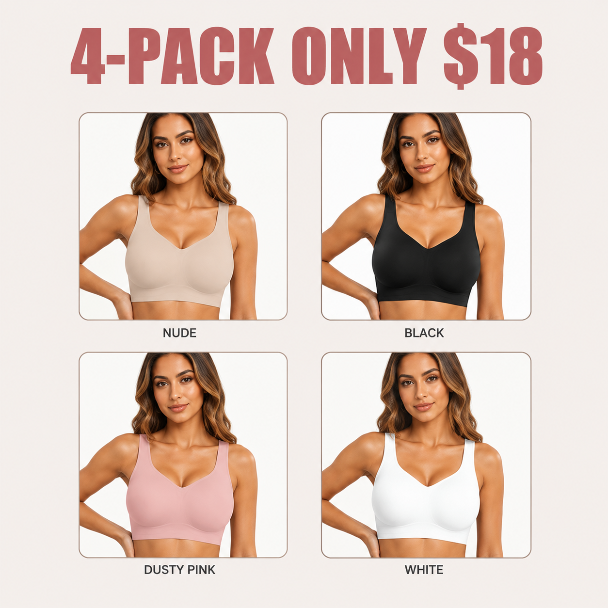 Seamless Wireless Bralette for Women - Full Coverage