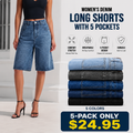 Women's Jorts Mid-Low Waisted Baggy Jeans