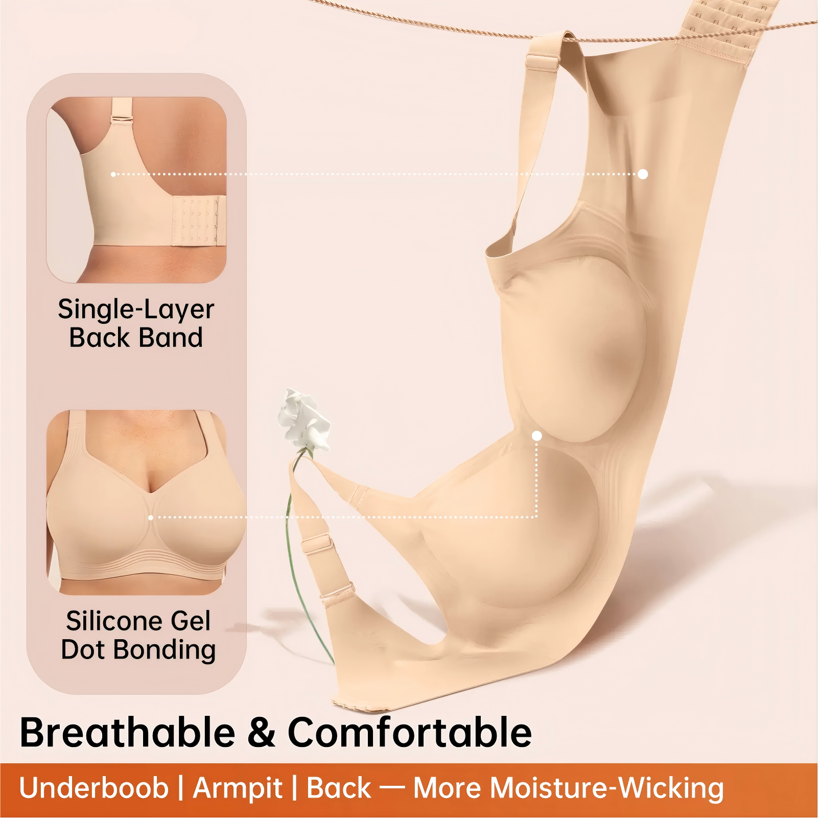 Seamless Wireless Bralette for Women - Full Coverage
