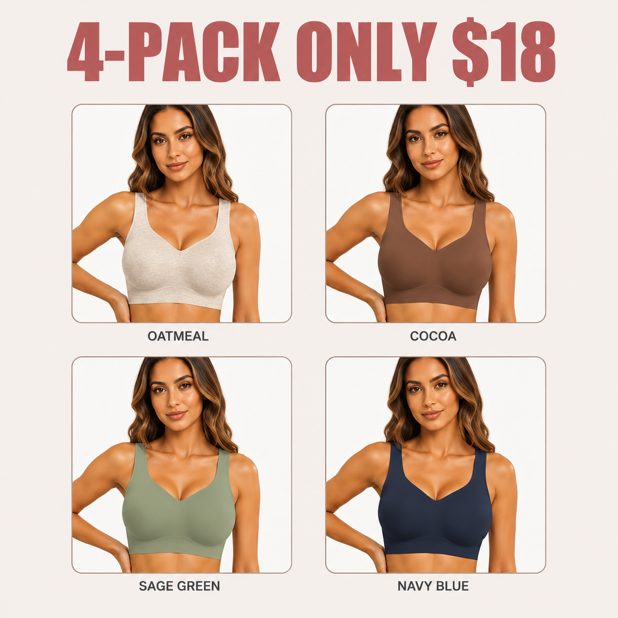 Seamless Wireless Bralette for Women - Full Coverage